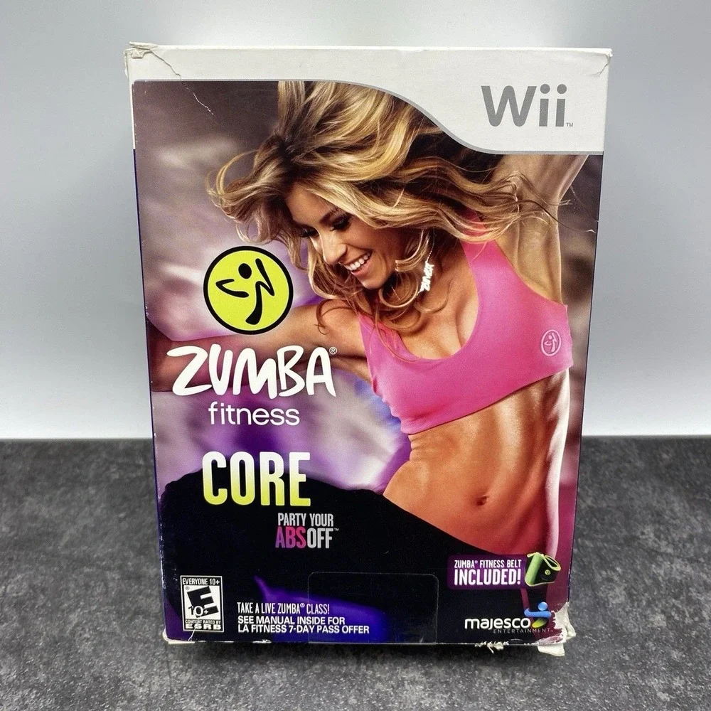 Nintendo Wii‎ Fit and Fit Plus Zumba Fitness Core Bundle Working